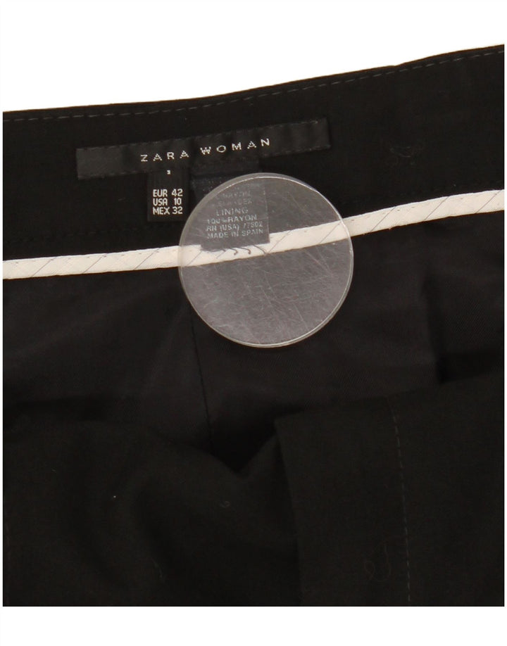 Zara Womens A-Line Skirt EU 42 Large W32  Black Rayon