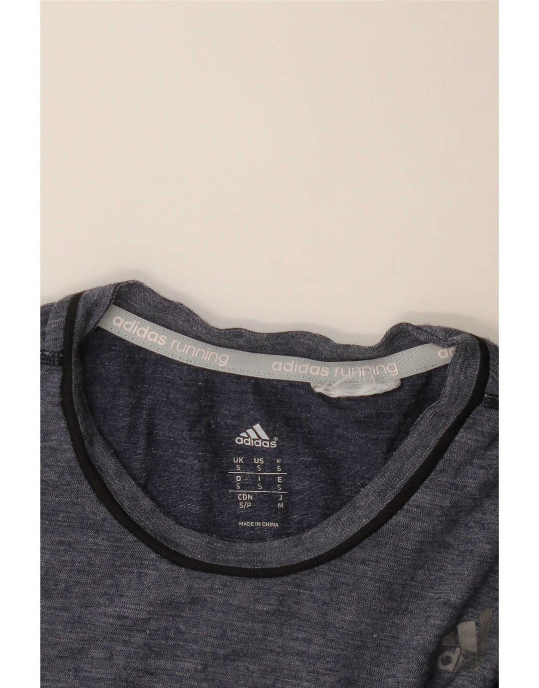 Adidas Mens Running T-Shirt Top Small Navy Blue Striped