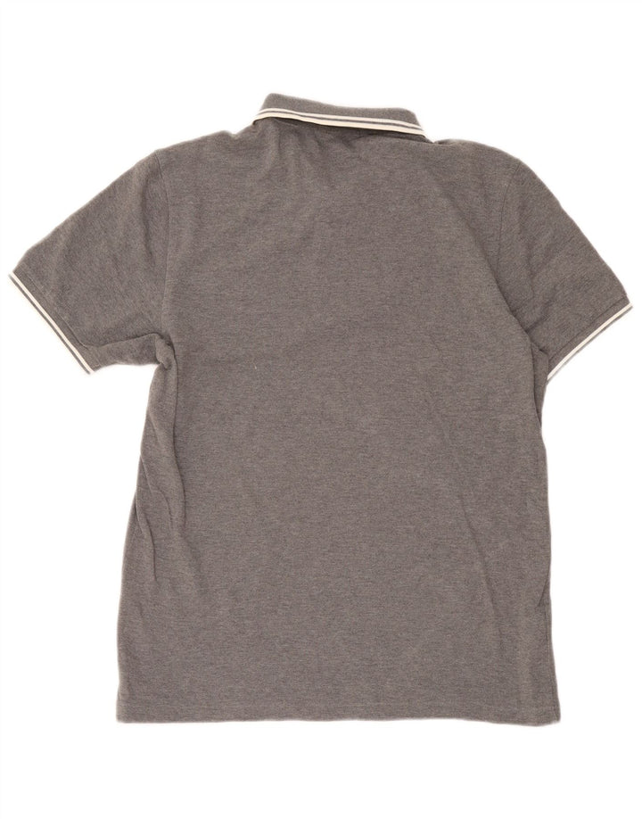 Fred Perry Mens Polo Shirt Large Grey Flecked Cotton