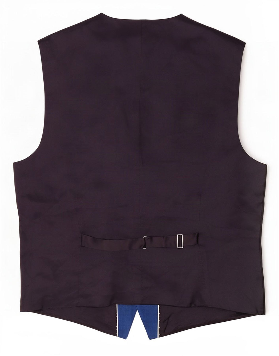 Ben Sherman Mens Waistcoat Small Blue Colourblock Wool