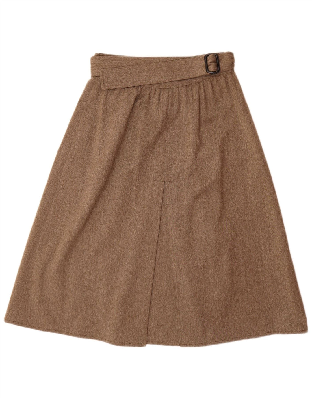 Cadette Womens High Waist A-Line Skirt IT 44 Medium W26 Beige Wool
