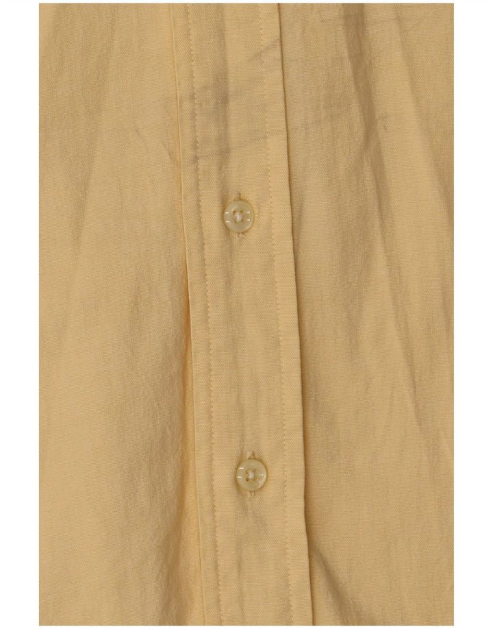 Eddie Bauer Mens Short Sleeve Shirt Medium Yellow Cotton