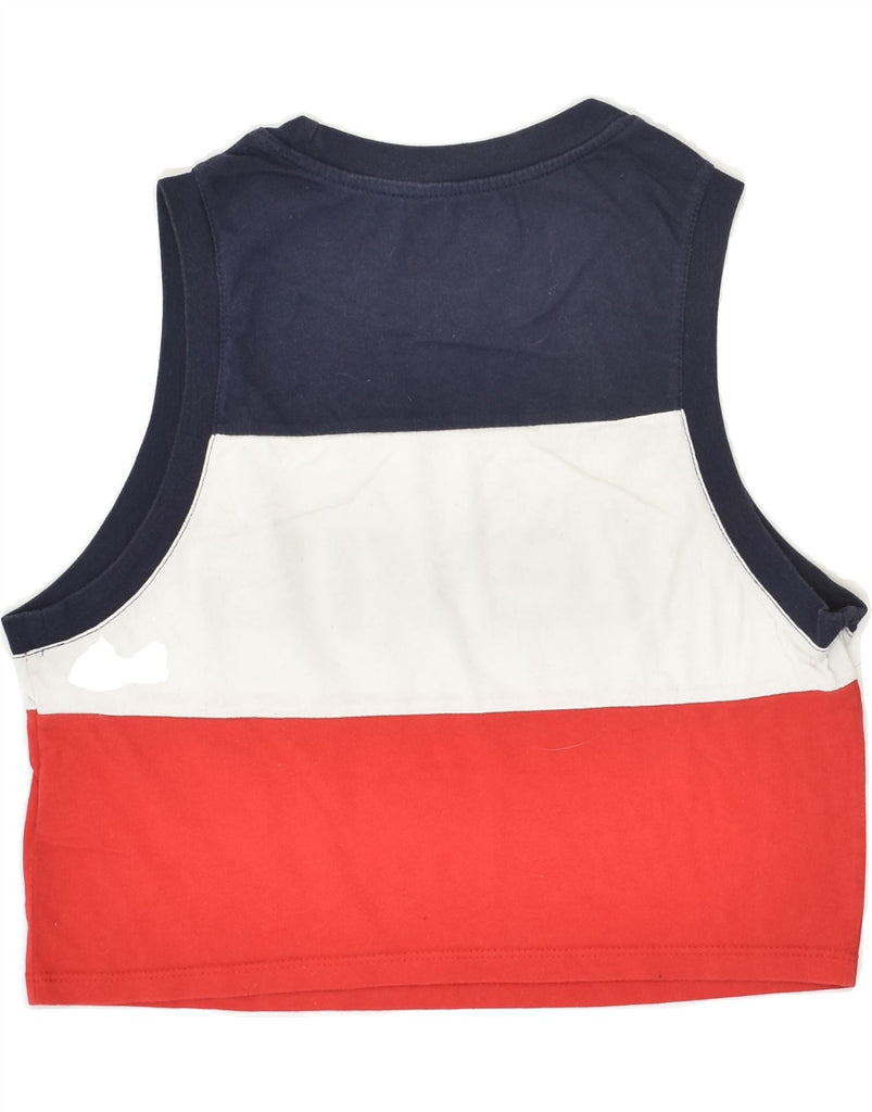 LEVI'S Womens Crop Graphic Vest Top UK 2 2XS Multicoloured Colourblock Vintage Levi's and Second-Hand Levi's from Messina Hembry 