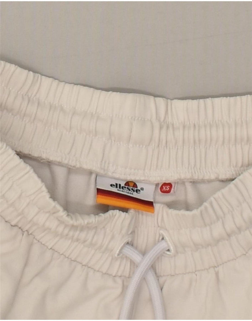 ELLESSE Womens Sport Shorts UK 4 XS White Cotton Vintage Ellesse and Second-Hand Ellesse from Messina Hembry 