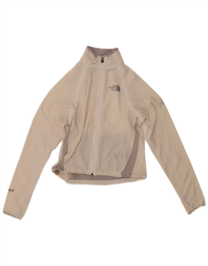 THE NORTH FACE Womens Crop Tracksuit Top Jacket UK 6 XS White Colourblock