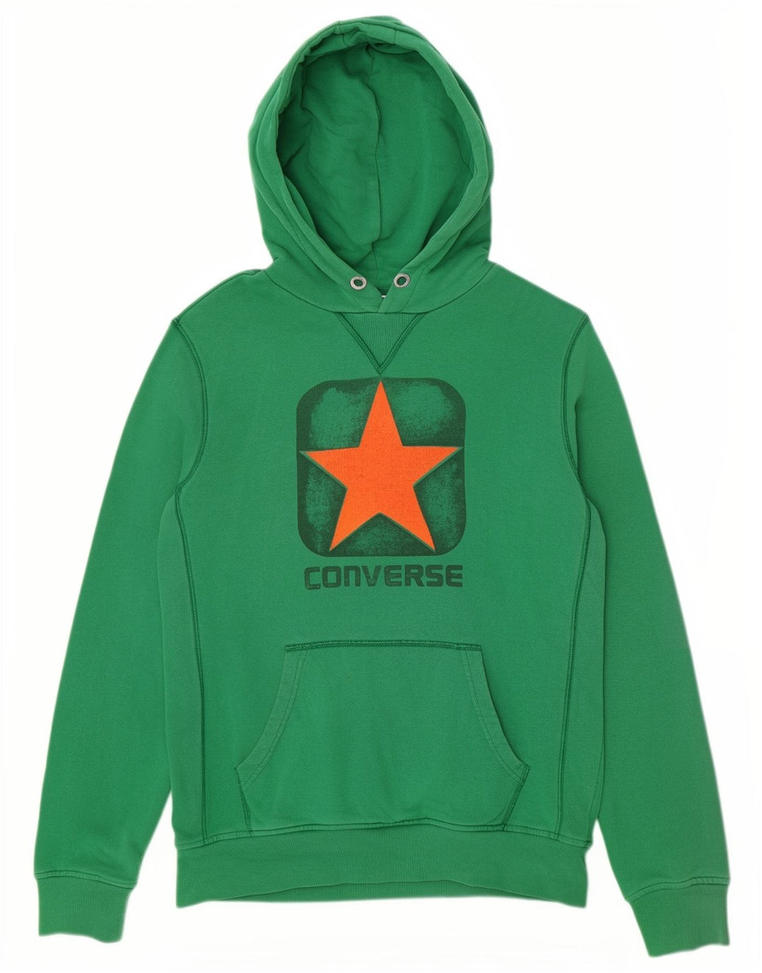 Converse Mens Graphic Hoodie Jumper Large Green Cotton