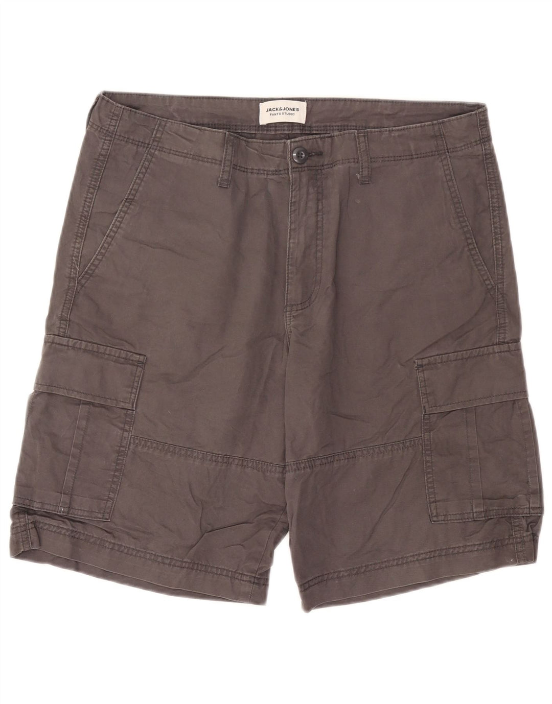 Jack & Jones Mens Cargo Shorts Large W36 Grey Cotton