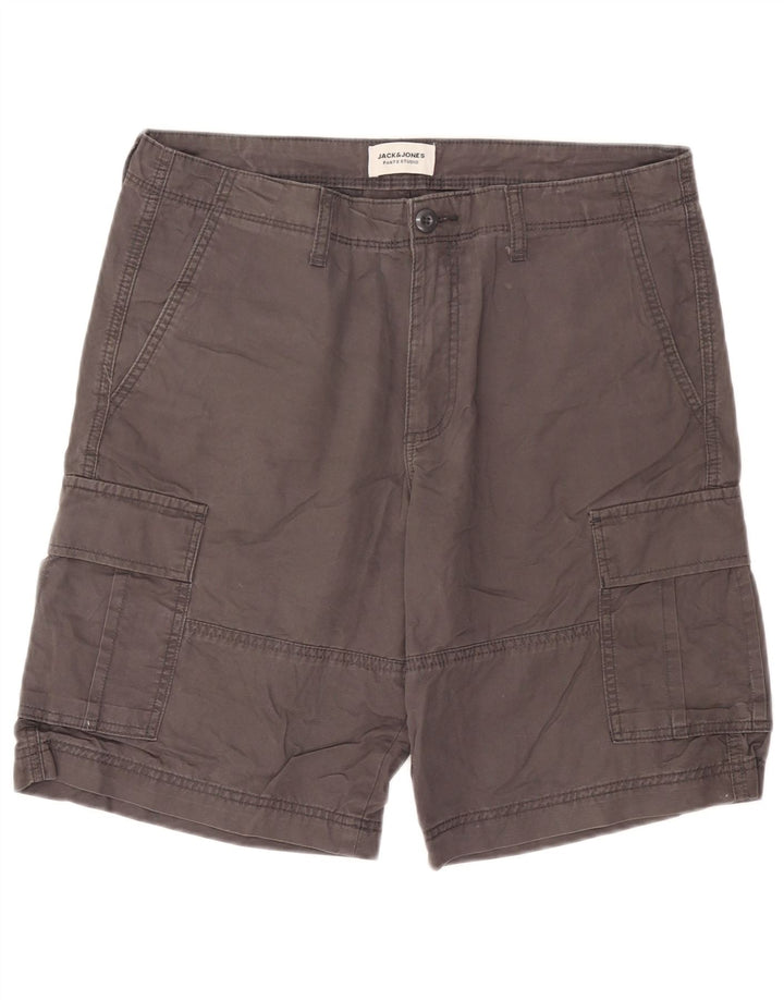 Jack & Jones Mens Cargo Shorts Large W36 Grey Cotton