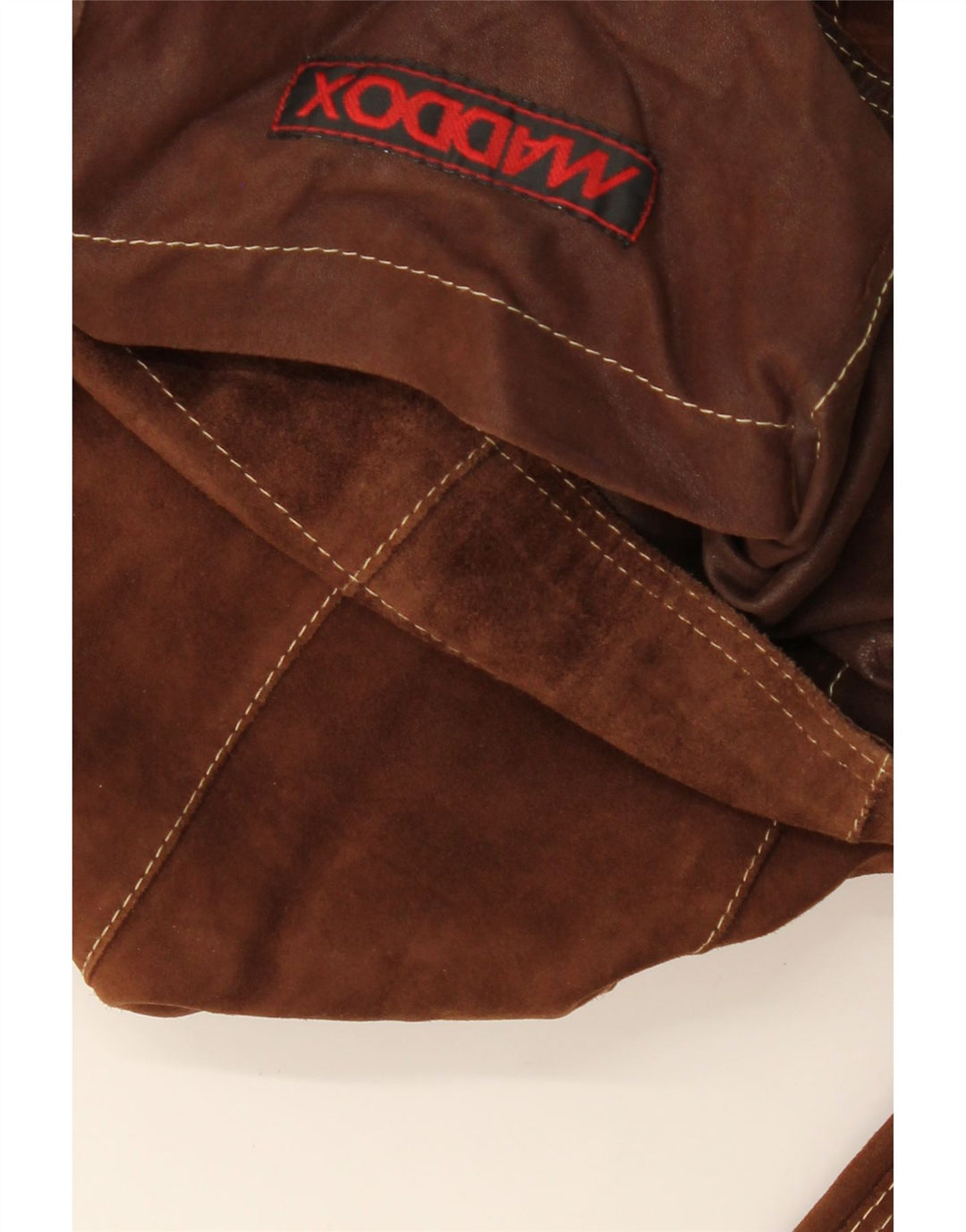 MADDOX Womens Crop Suede Jacket UK 16 Large Brown Leather