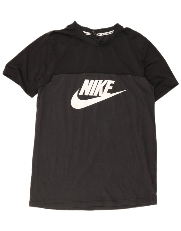 Nike Mens Graphic T-Shirt Top Large Black Colourblock Cotton