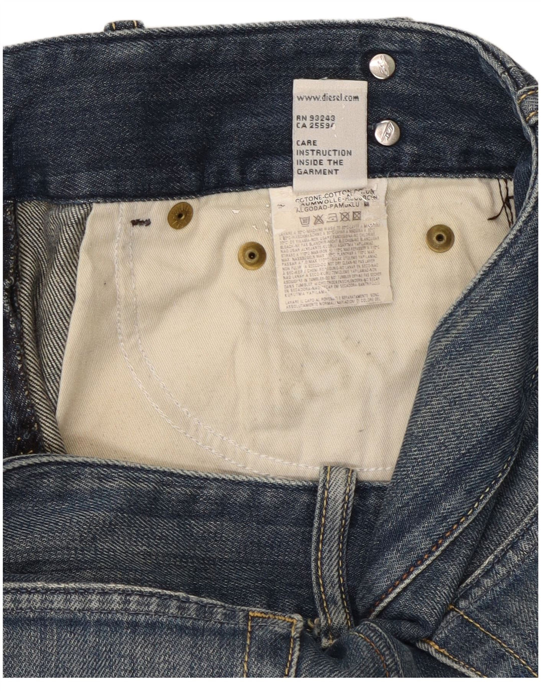 Diesel Womens Bootcut Jeans W28 L31 Blue Cotton