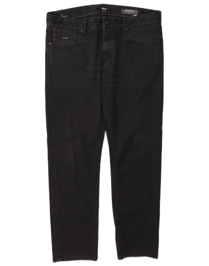 Hugo Boss Mens Delaware Slim Jeans W34 L29 Grey Cotton