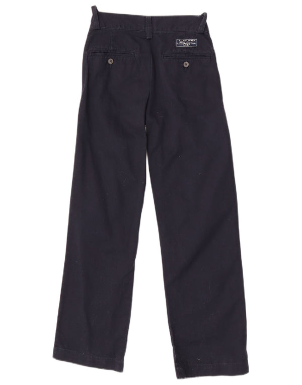 Polo Ralph Lauren Boys Straight Chino Trousers 7-8 Years W23 L26 Navy Blue