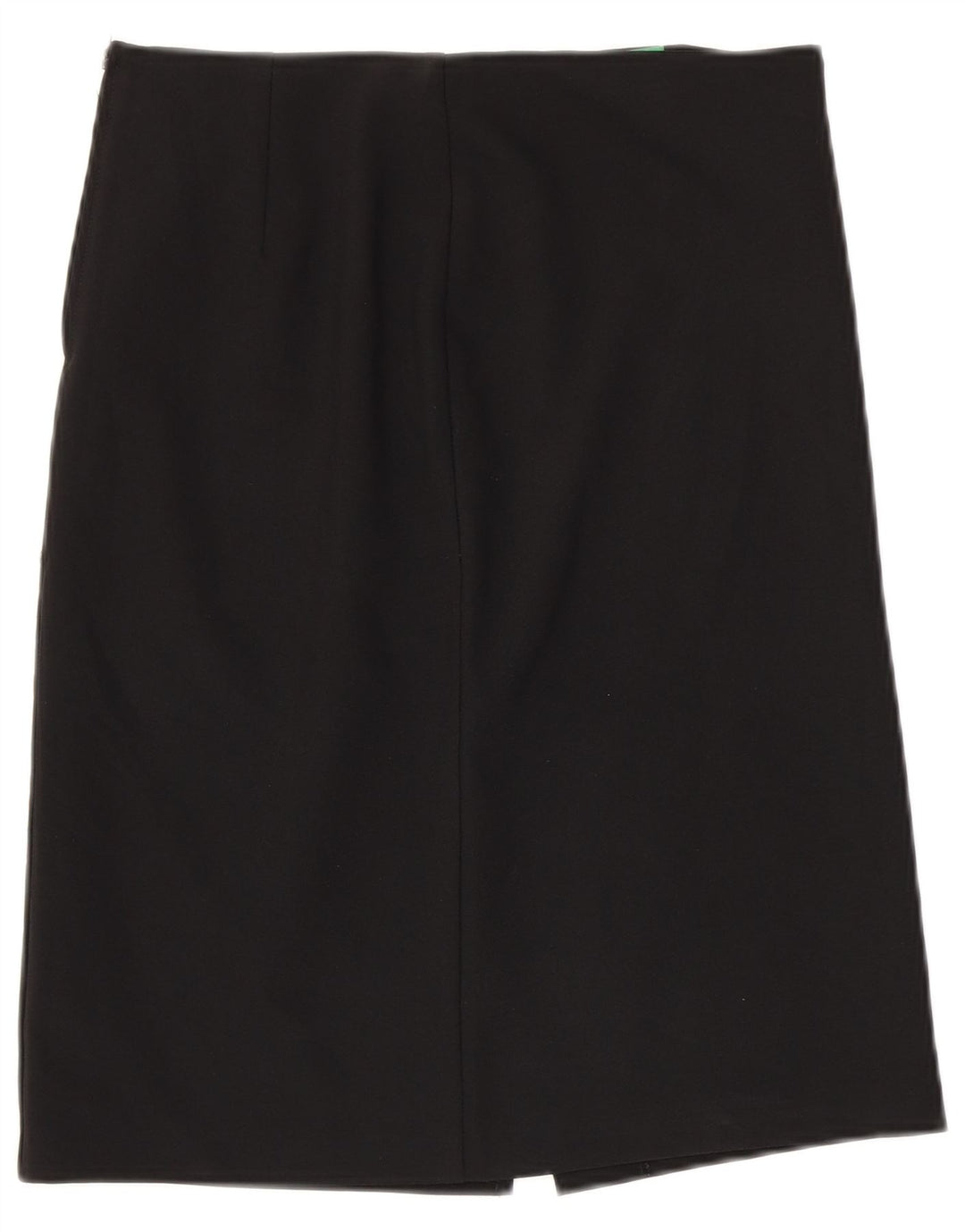 Benetton Womens Straight Skirt IT 40 Small W30 Black Polyester