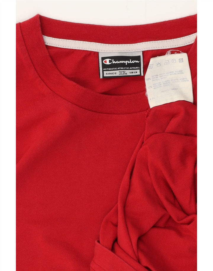 CHAMPION Mens T-Shirt Top XL Red Cotton