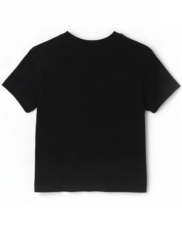 Vans Womens Crop Graphic T-Shirt Top UK 6 XS Black