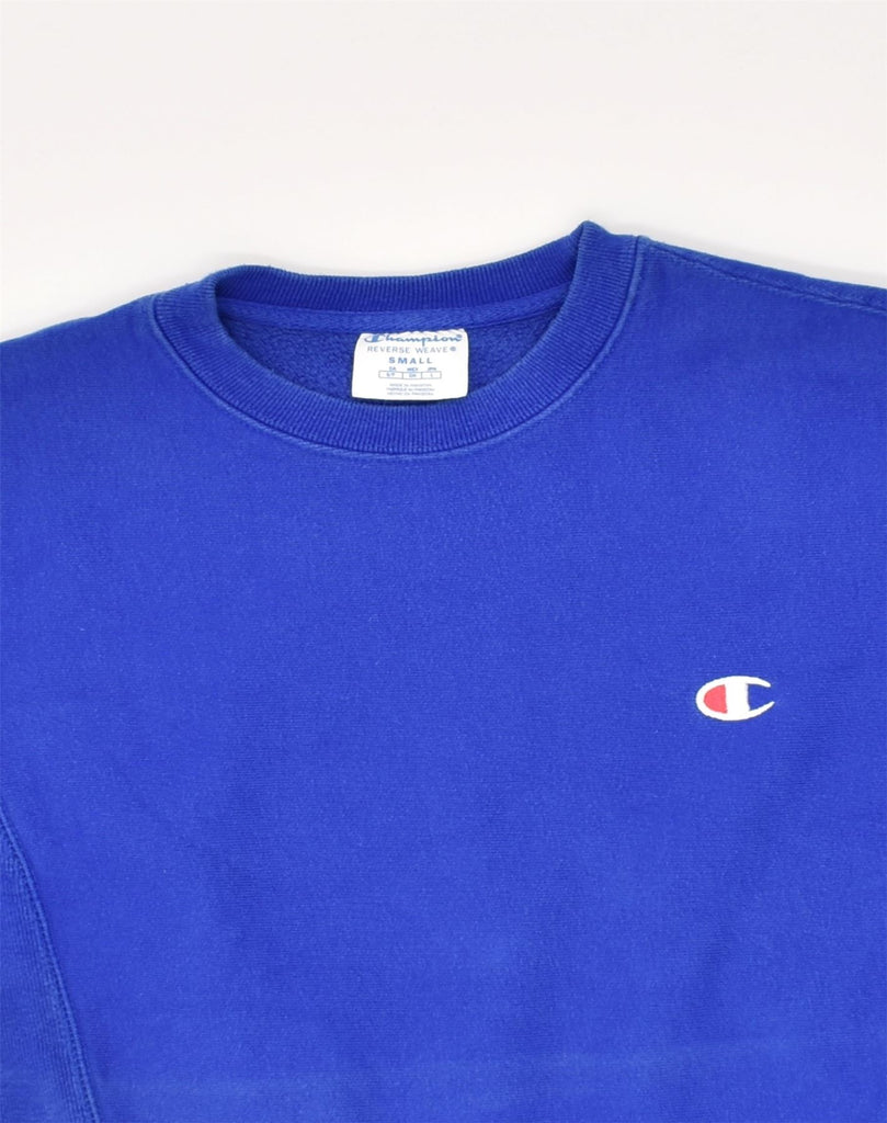 CHAMPION Mens Reverse Weave Sweatshirt Jumper Small Blue Cotton | Vintage Champion | Thrift | Second-Hand Champion | Used Clothing | Messina Hembry 