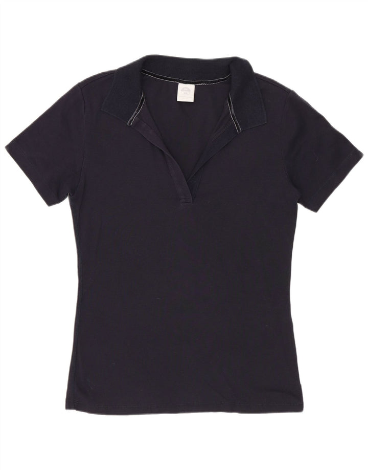 North Sails Womens Polo Shirt UK 14 Medium Navy Blue Cotton