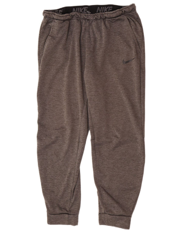 Nike Mens Dri Fit Tracksuit Trousers Joggers XL  Grey Flecked Polyester