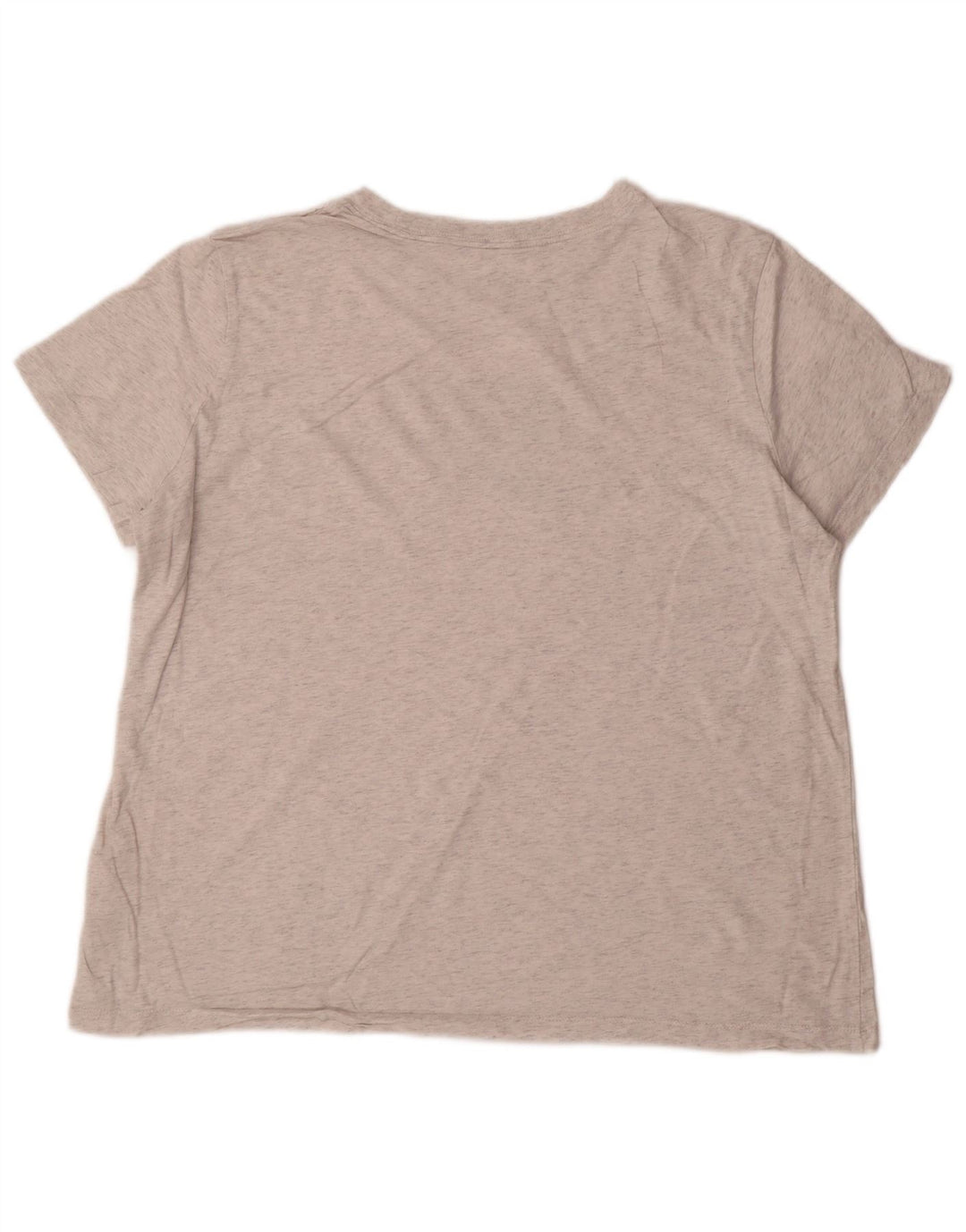 NIKE Womens Graphic T-Shirt Top UK 18 XL Grey Flecked Cotton