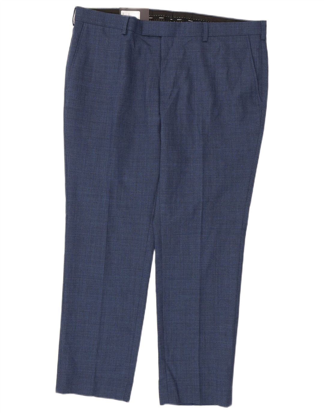 DKNY Mens Slim Fit Suit Trousers W38 L29 Blue Wool