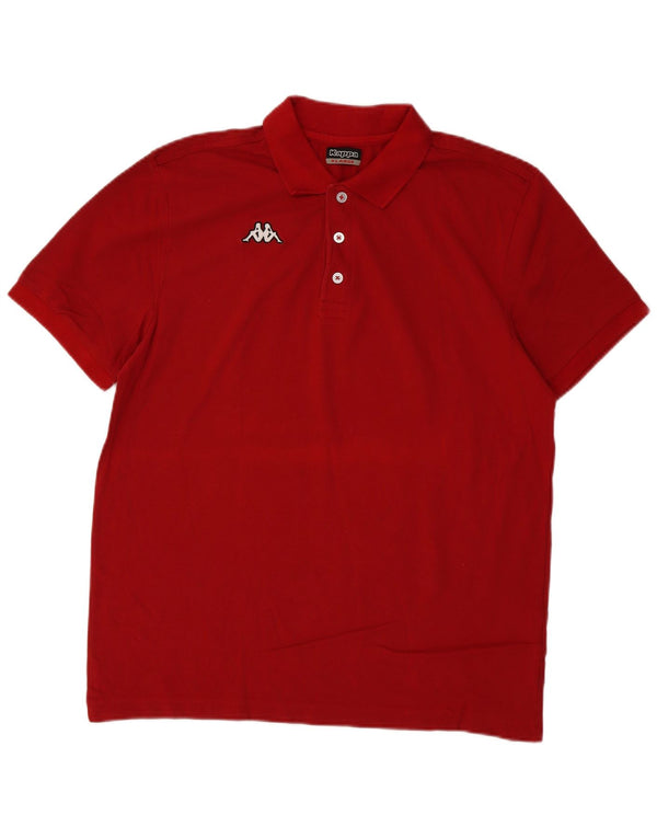 Kappa Mens Polo Shirt XL Red Cotton