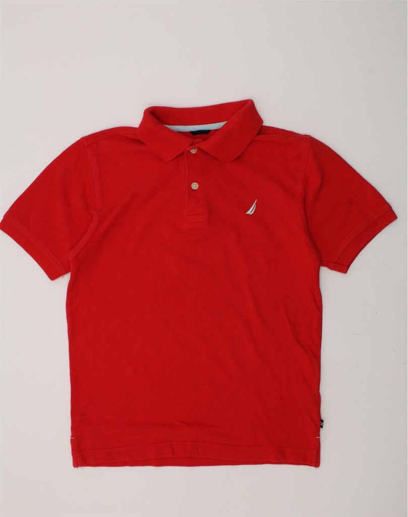 NAUTICA Boys Polo Shirt 10-11 Years M Red Cotton | Vintage Nautica | Thrift | Second-Hand Nautica | Used Clothing | Messina Hembry 