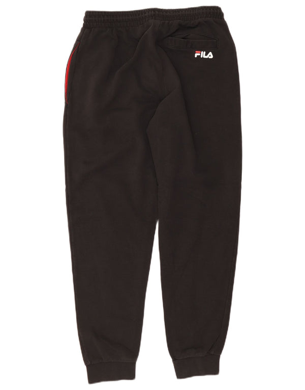 Fila Mens Graphic Tracksuit Trousers Joggers Medium Black Cotton