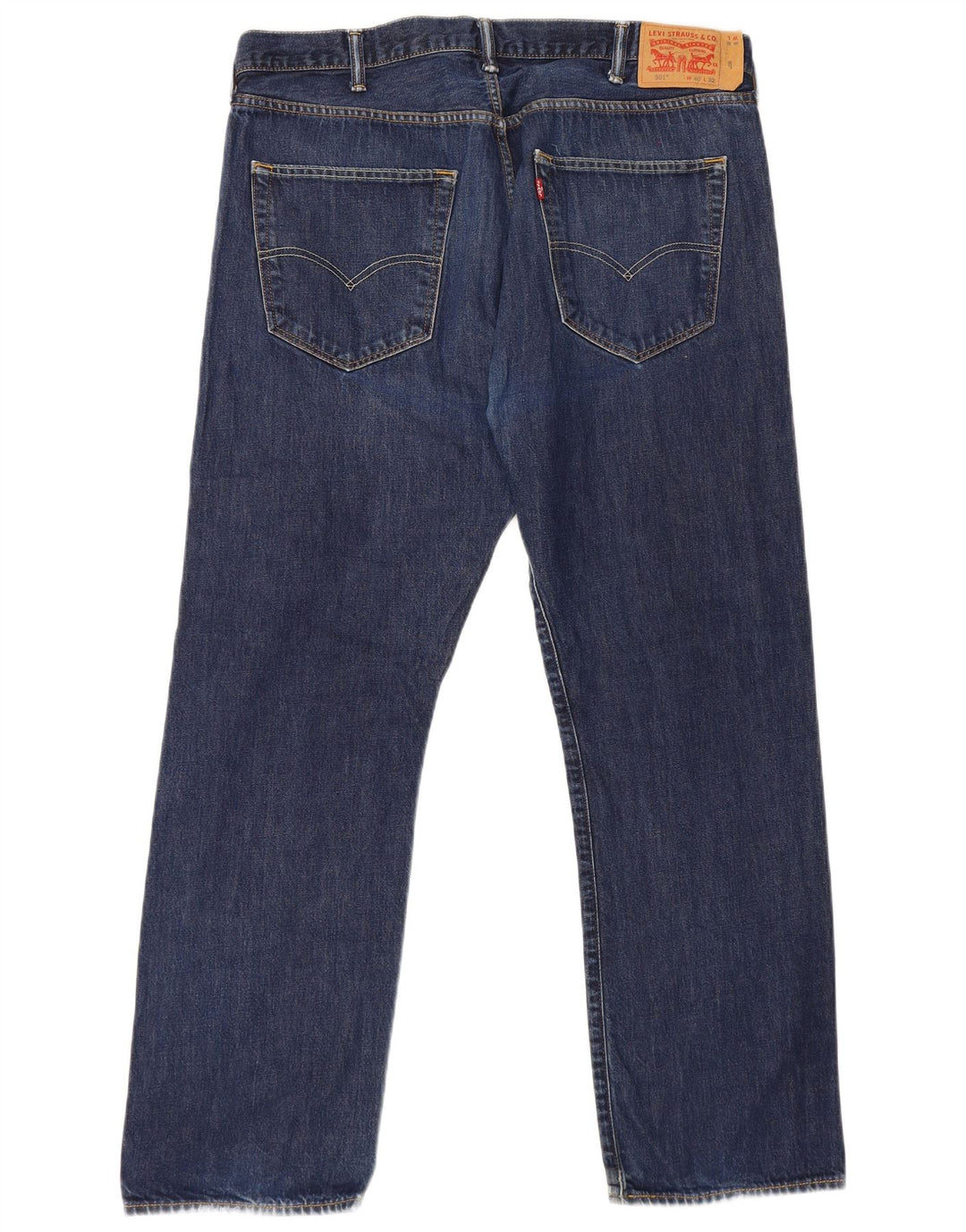 Levi's Mens 501 Straight Jeans W40 L32 Navy Blue