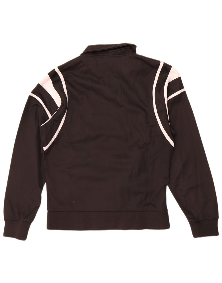 Asics Boys Tracksuit Top Jacket 11-12 Years Black Colourblock Polyester