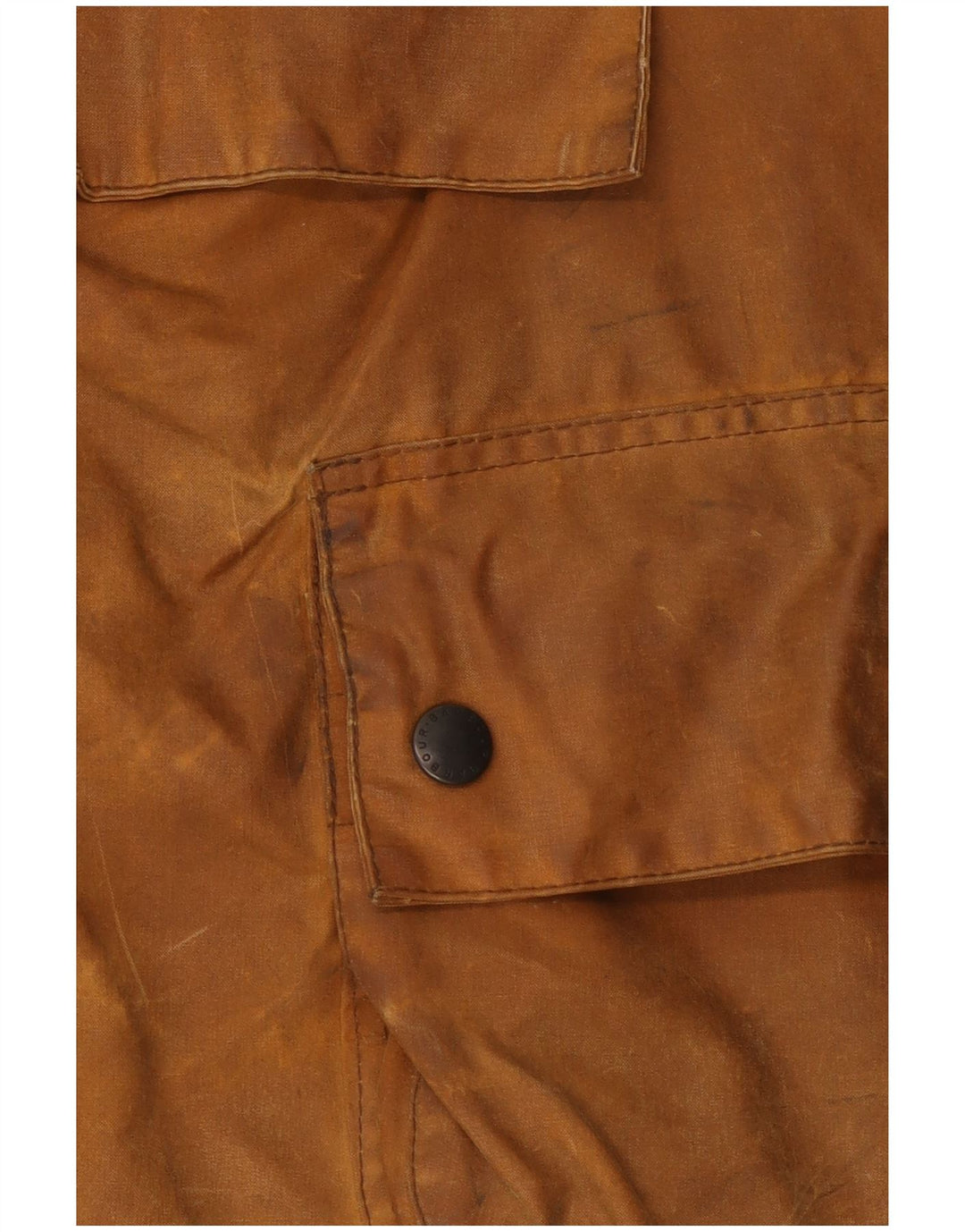 Barbour Mens Longshoreman Hooded Pullover Waxed Jacket UK 36 Small Brown