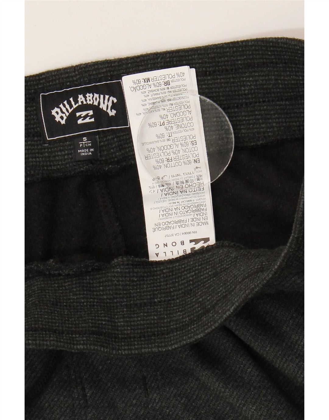 Billabong Mens Tracksuit Trousers Joggers Small  Grey Cotton