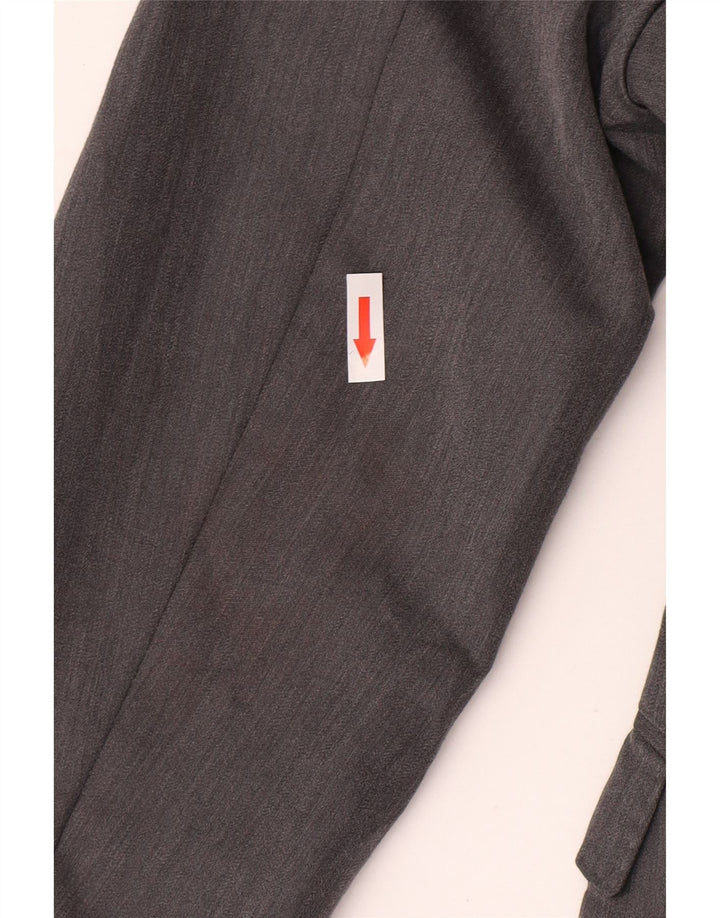Zara Mens 2 Button Blazer Jacket EU 46 Small Grey Polyester
