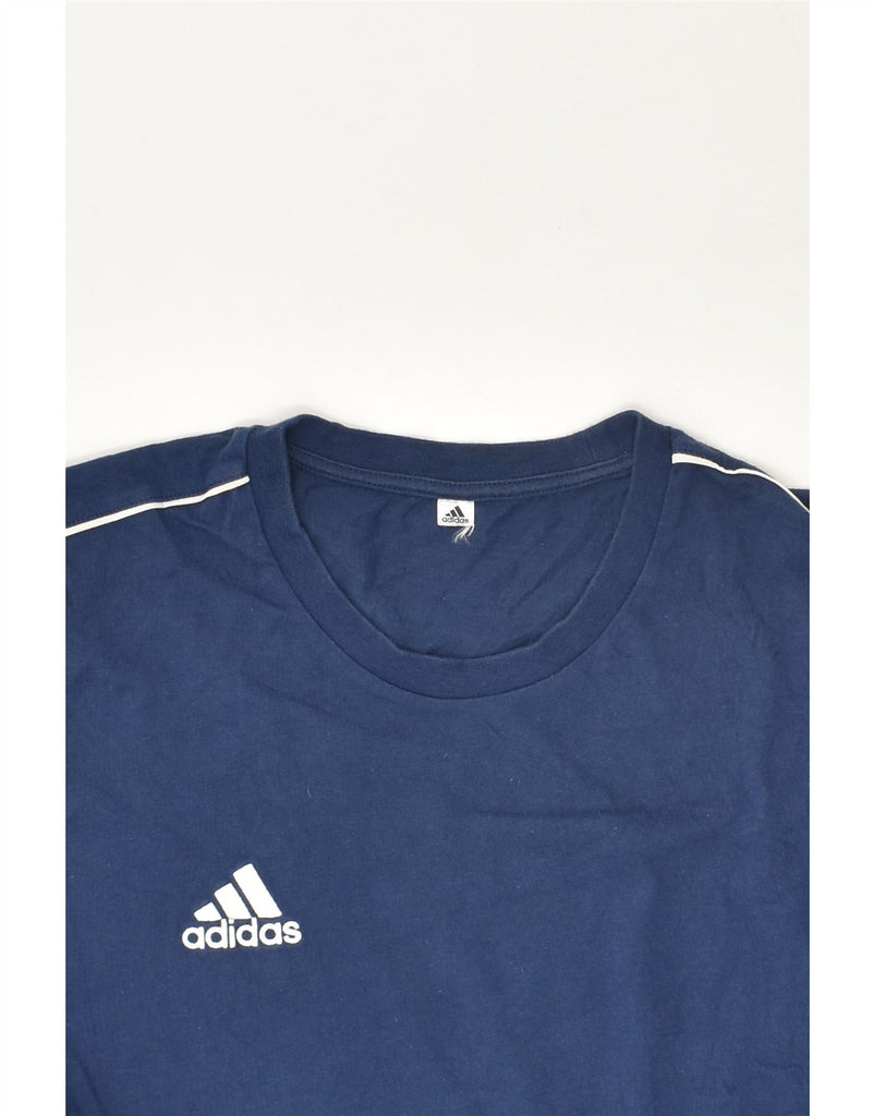 ADIDAS Mens T-Shirt Top Medium Navy Blue | Vintage Adidas | Thrift | Second-Hand Adidas | Used Clothing | Messina Hembry 