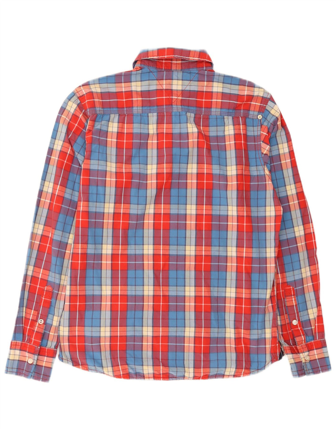 Tommy Hilfiger Mens Shirt Large Red Check Cotton