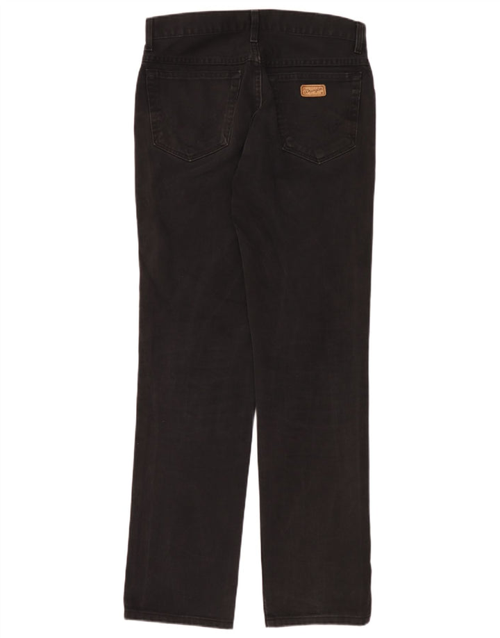 Wrangler Mens Texas Straight Jeans W32 L34 Black Cotton