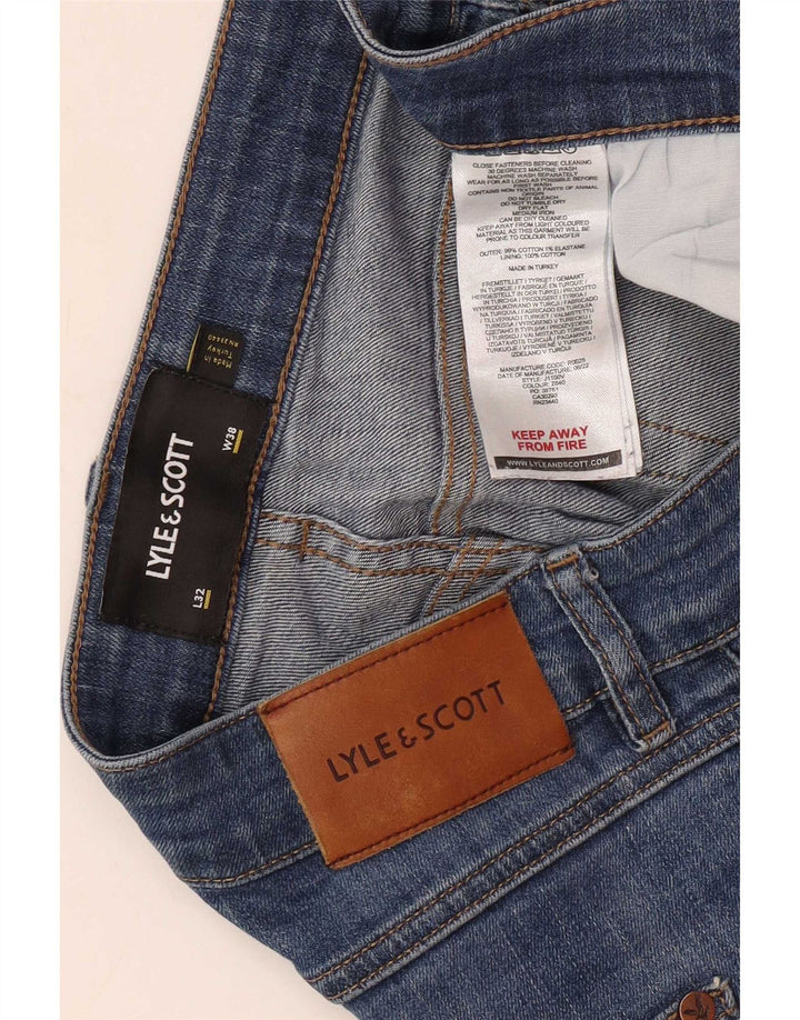Lyle & Scott Mens Straight Jeans W38 L32 Blue Cotton