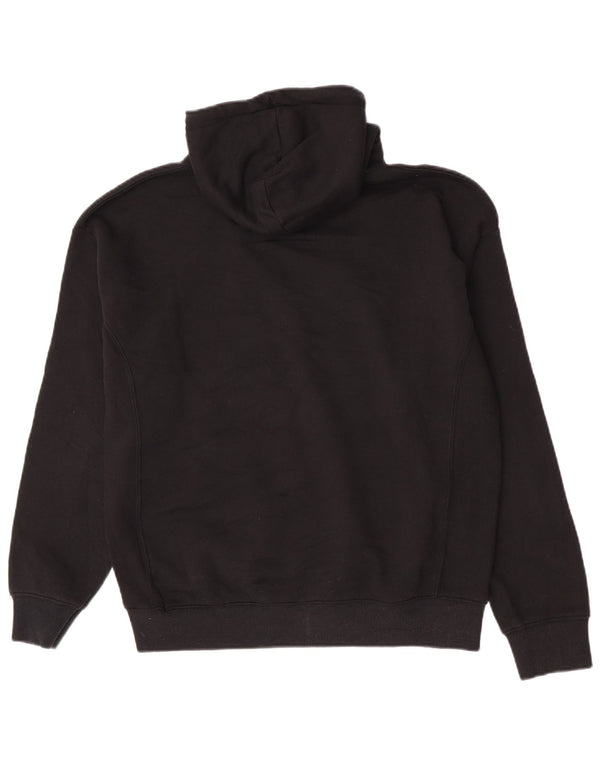 Pull & Bear Mens Marvel Graphic Hoodie Jumper Large Black Polyester