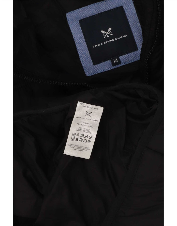 Crew Clothing Womens Padded Gilet UK 14 Large Black Polyester