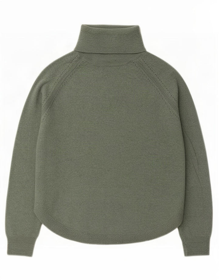 White Stuff Womens Oversized Roll Neck Jumper Sweater UK 12 Medium Green