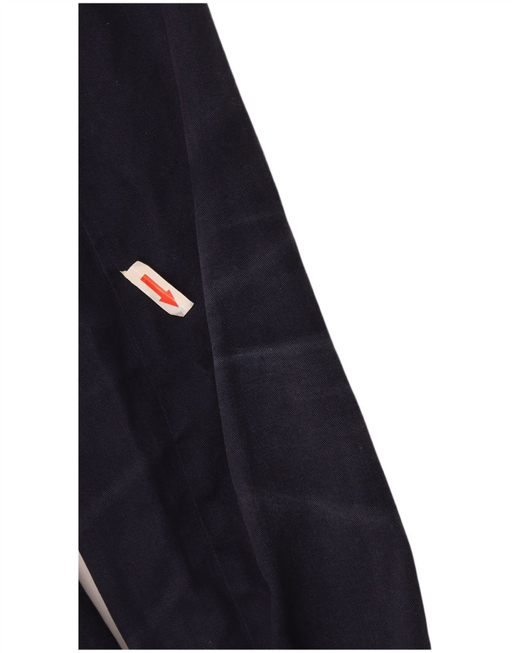 Hobbs Womens Trench Coat UK 12 Medium Navy Blue Cotton