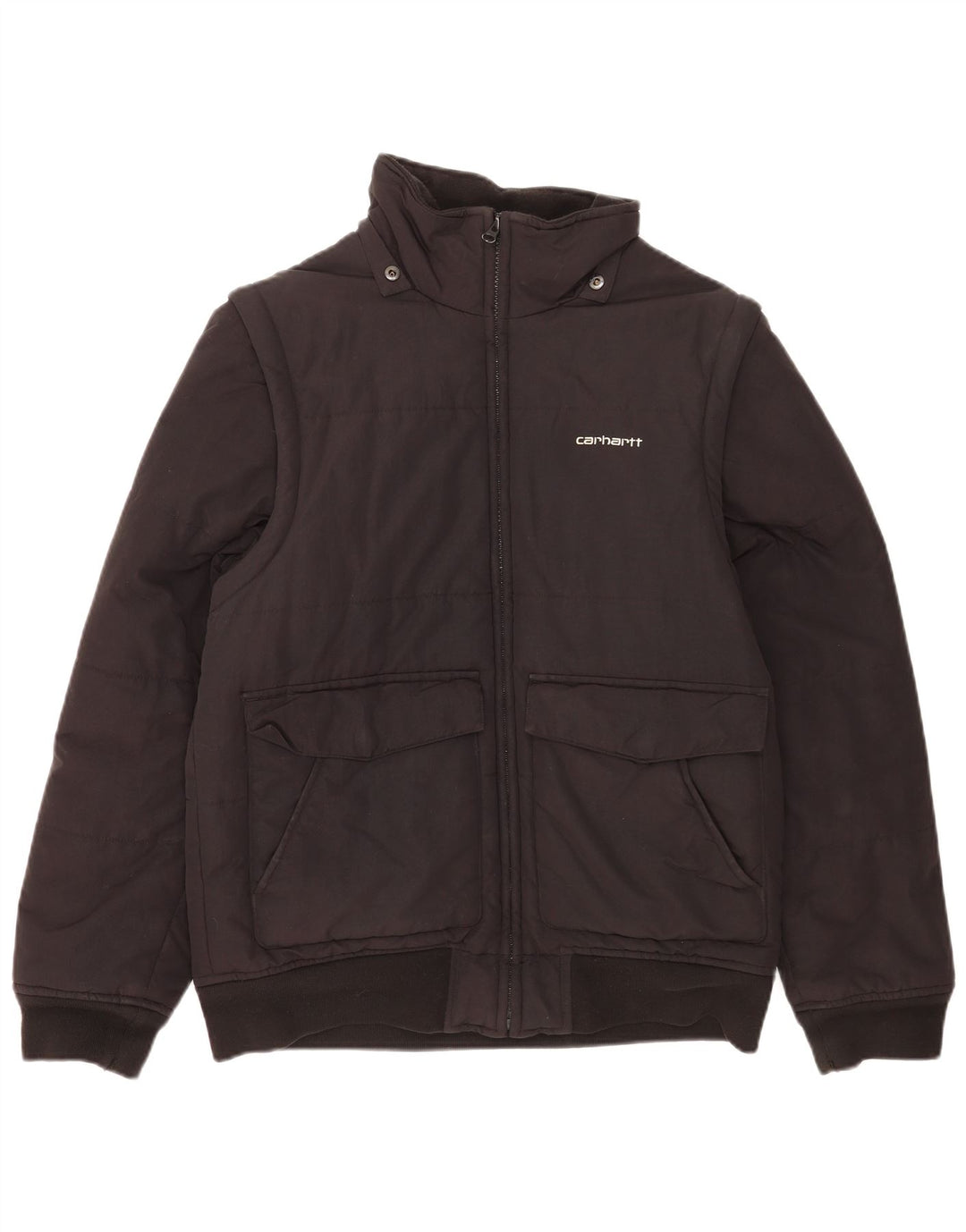 Carhartt Mens Padded Jacket UK 38 Medium Black Nylon