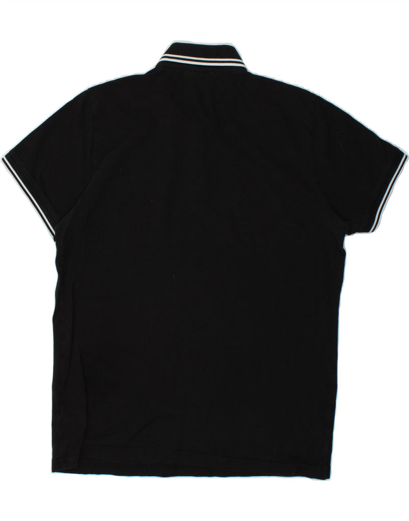 KAPPA Mens Graphic Polo Shirt XL Black Cotton | Vintage Kappa | Thrift | Second-Hand Kappa | Used Clothing | Messina Hembry 