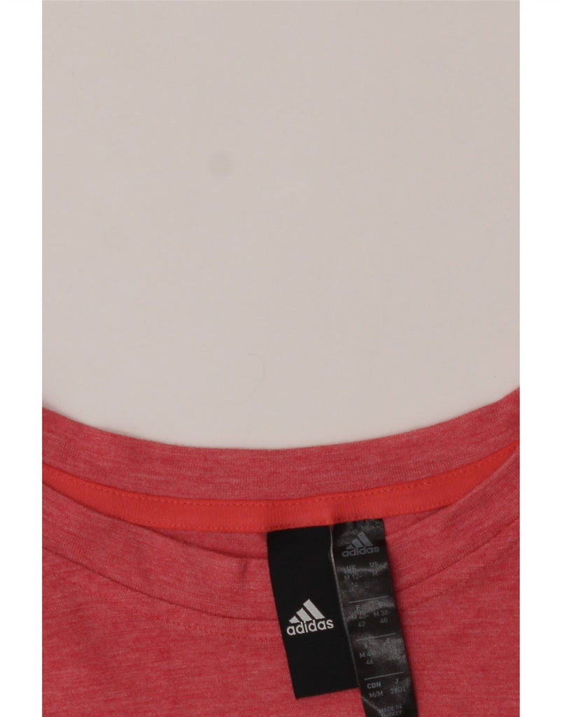 ADIDAS Womens Graphic Vest Top UK 12/14 Medium Red Cotton Vintage Adidas and Second-Hand Adidas from Messina Hembry 