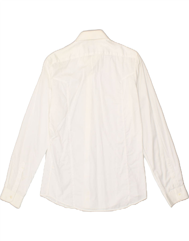 REISS Mens Slim Fit Shirt Medium White Cotton | Vintage Reiss | Thrift | Second-Hand Reiss | Used Clothing | Messina Hembry 