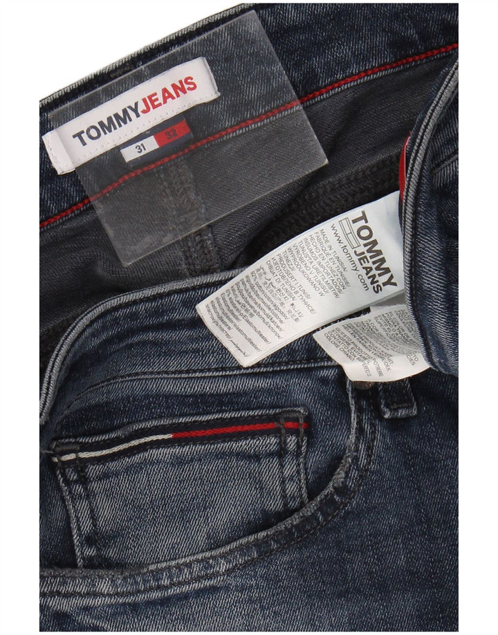TOMMY HILFIGER Mens Distressed Slim Jeans W31 L32 Blue Cotton