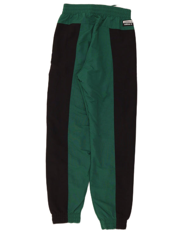 Adidas Mens Graphic Tracksuit Trousers Joggers XS Green Colourblock