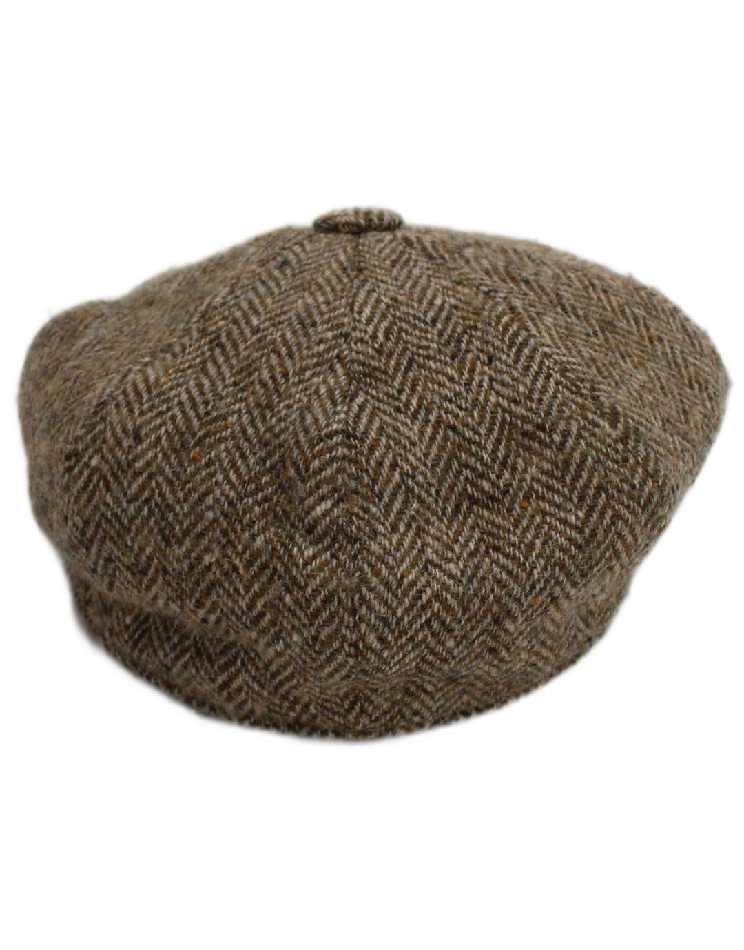 Harris Tweed Mens Flat Cap Small Grey Herringbone New Wool Classic