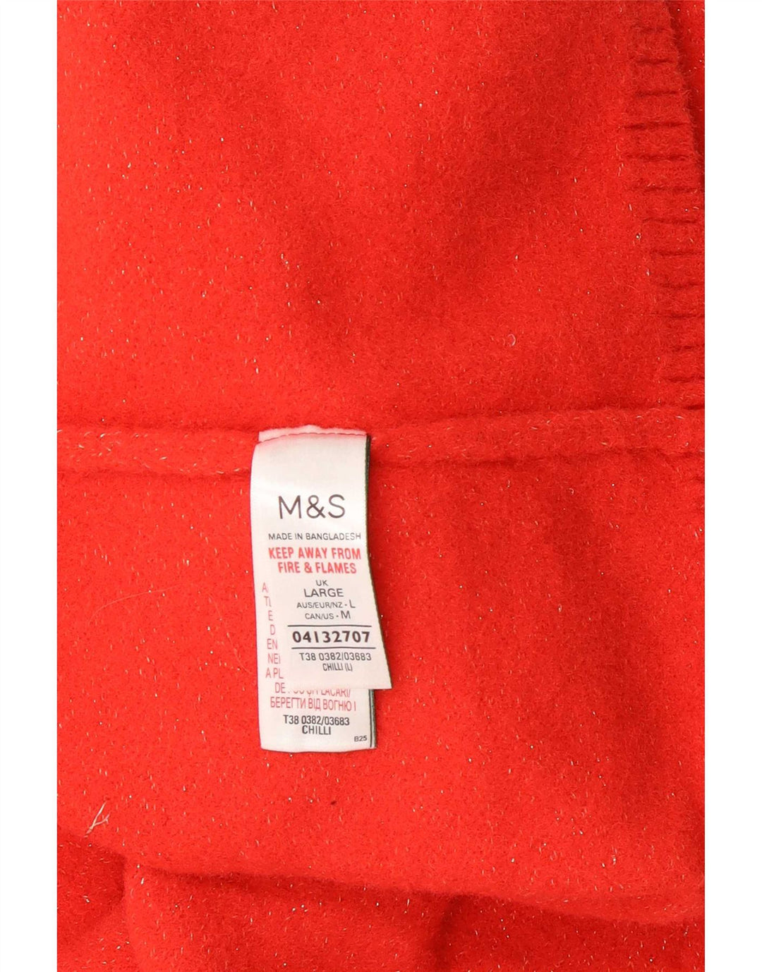 Marks & Spencer Womens Turtle Neck Jumper Sweater UK 16 Large Red
