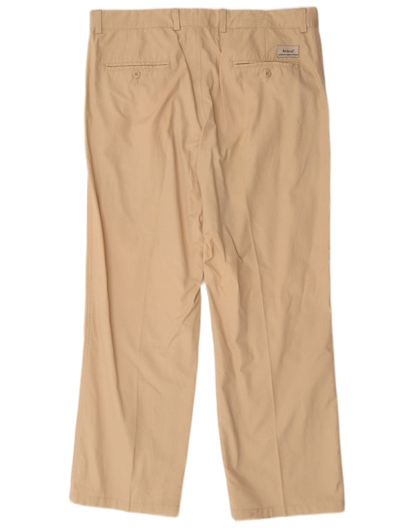 Avirex Mens Straight Chino Trousers W36 L29 Beige Cotton